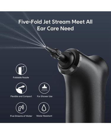 Hoadoek Electric Ear Removal Kit Powered Ear Cleaning Kit Ear Cleaning Kit with 4 Pressure Ear Removal Tool for Adults Black - Buy Online on GoSupps.com