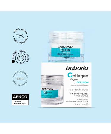 Babaria Collagen Vegan Face Cream vegan firming face cream with antiflacifying and antiwrinkle effect vegan for daily use 50 ml - Buy Online on GoSupps.com