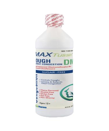 Cough and Chest Congestion DM Sugar Free | 16oz | Cough Syrup Clear