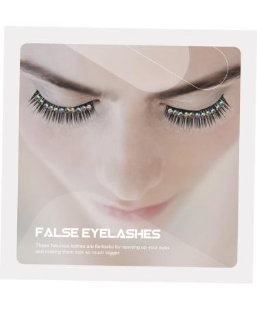FOMIYES 10 Pairs Diamond False Eyelashes - Colored Rhinestones and Gems Exaggerated Fake Lashes - Buy Online on GoSupps.com