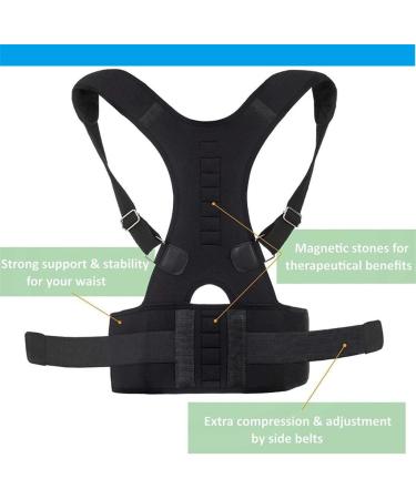 YMGSCC Posture Corrector Therapy Brace Adjustable Shoulder Back Support Belt Slouching(M) Medium B - Buy Online on GoSupps.com