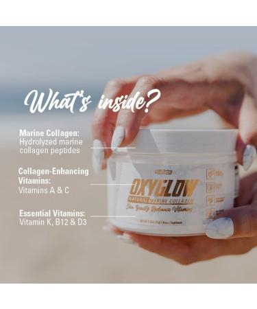 EHP Labs OxyGlow Natural Marine Collagen Powder - Hydrolyzed Marine Collagen Peptides Powder - Boosts Skin Elasticity & Firmness Accelerates Nail Growth & Strengthens Hair 30 Serves (Unflavored) - Buy Online on GoSupps.com