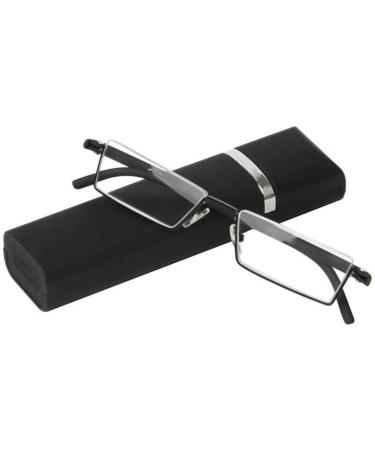 Kokobin Reading Glasses (2 Pack) - Ultra-Light TR90 Half Glasses with Metal Frame +3.5 Diopters Stylish Lightweight Reading Aid for Men & Women Includes Glasses Case - Black & Brown - Buy Online on GoSupps.com