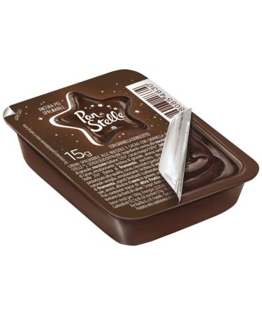 Pan di Stelle Pack of 63 cocoa spreads with hazelnuts and biscuit grains, individual portions of 15 g