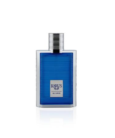 KHADLAJ PERFUMES Karus Blu Spice Eau de Parfum Spray for Unisex 3.4 Ounce 3.4 Fl Oz (Pack of 1) Karus Blu Spice