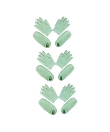 DOITOOL 3 Sets Hand Moisturizing Socks and Overnight Hand Held Mirror and Socks for Spa Treatment Moisturizing Heel Socks Hand Care Gel Valid Lotion Man Dryness