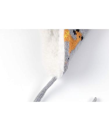 Kids Winter Beanie Hat with Animals Earflap, Fleece Lining - Deer Design, 2-4 Years - Buy Online on GoSupps.com