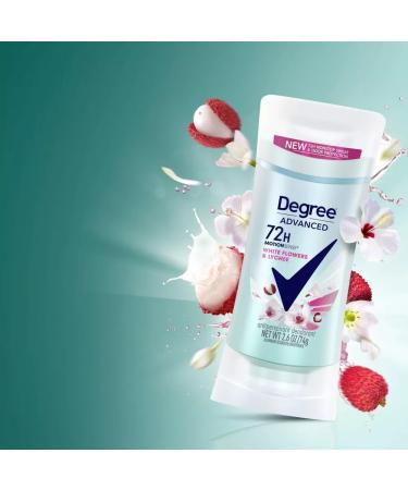 Degree Advanced Antiperspirant for Women - 72-Hour Odor Protection with MotionSense - White Flowers & Lychee - 4 Pack (2.6 oz each) - International Shipping Available - Buy Online on GoSupps.com
