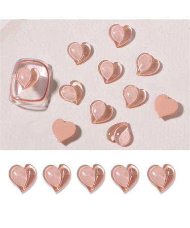 Nails Decorations Manicure Decorations Nail Glitter Luxury Crystal Nail Art Sequins Love Heart Nail Drills(coffee)
