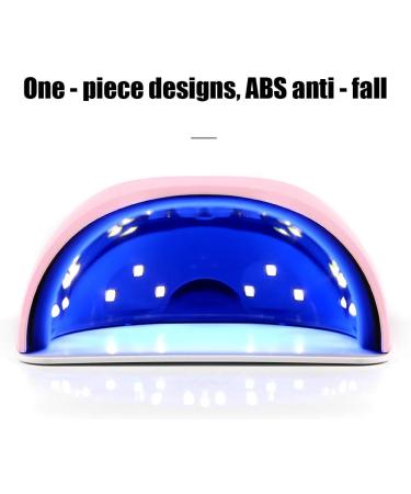 72W UV LED Nail Dryer Lamp for Gel Polish with Timer Settings & LCD Display - Pink - Buy Online on GoSupps.com