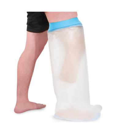 Sumifun Waterproof Shower Cast Protector, Extra Large Leg Cast Covers for Shower Adult with Non-Slip Padding Bottom, Keep Cast Dry Waterseal Protection