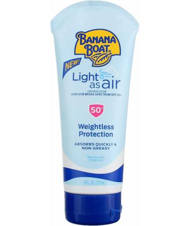 Banana Boat SPF 50+ Light as Air 6 oz Lotion (177ml) - Pack of 2 - Buy Online on GoSupps.com