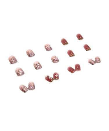 Buy Finished Artificial Nail Manicure | 24pcs Diamond Short Square Flash Fake Nails with Aurora Tool - International Shipping Available - Buy Online on GoSupps.com