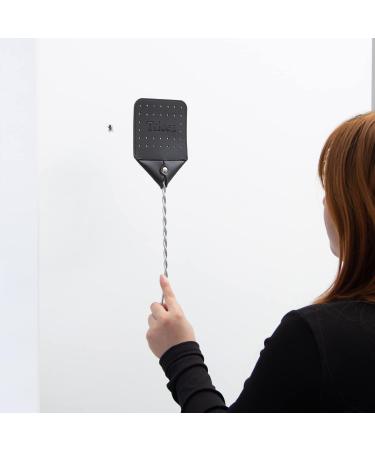 Trieez 17.5 Sturdy Leather Fly Swatter - Heavy Duty Bug Swatter for Flies, Bees, Mosquitoes - Rustic Design with Durable Metal Handle in Black - Buy Online on GoSupps.com