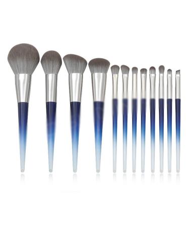 DFHBFG 12 Cone Bevel Tail Handle Makeup Brush Set Gradient Handle Loose Powder Eye Brush Tool As shown in the figure D