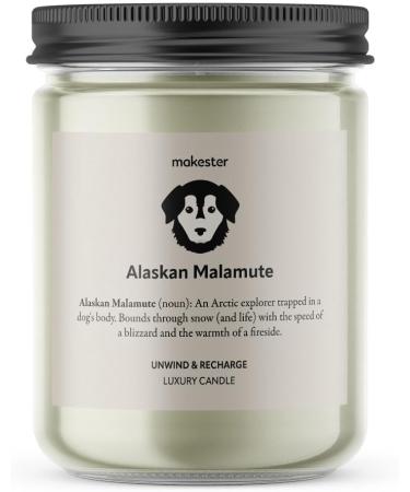 Alaskan Malamute Candle - 220g Soy Wax with Vanilla Jasmine & Almond - Perfect Gift for Malamute Lovers | Makester - Buy Online on GoSupps.com