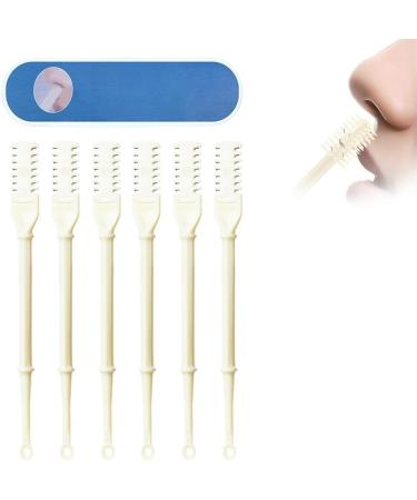 Nasal Hair Cutter Upgraded 2-in-1 Manual Nose Hair Trimmer Double Sided Nose Hair Knife Nostril Hair Remover Tool 360 Rotating Nose Hair Cleaner (White 6) White 6