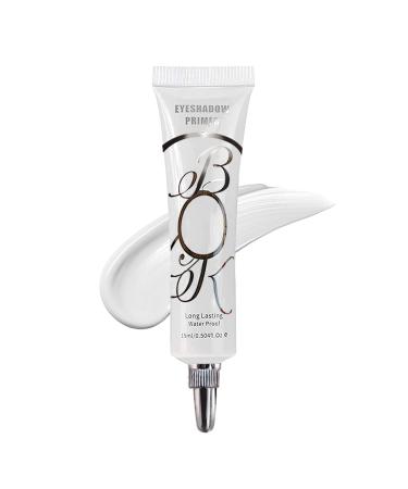 Eyeshadow Primer White Eye Shadow Primer Liquid Matte Eye Primer Waterproof Long Lasting Uniform Color Rendering Eyeshadow Primer for Women Oily Lids Eyeshadow Makeup-White 0# White