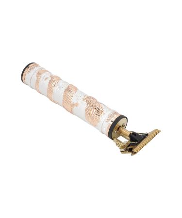 BROLEO Mens Hair Clippers Low Noise Electric Hair Clippers China Style Hair Grooming Kit Hair Trimmer Safe 1200mAh Battery Stainless Steel for Home for Gift (White Gold)