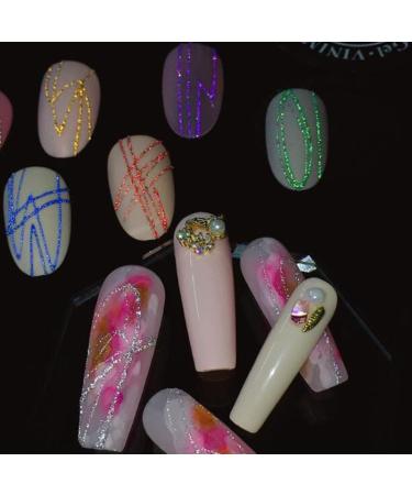 6 Colors Optional Reflective Nail Art Design Glitter Nail Gel Wire Drawing Flower Line Gel Spider Gel Varnish DIY Manicure - (Color: A4) - Buy Online on GoSupps.com