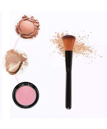 Buy Black Makeup Brush - Soft Fabric Hair & Wood Handle for Beginners & Professionals | Best Powder Grasping Brush - Buy Online on GoSupps.com