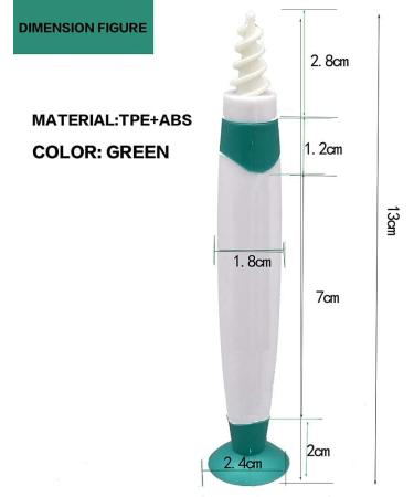 Ear Wax Remover Tool - Gentle Ear Cleaning Kit for Adults and Children - Green - Buy Online on GoSupps.com