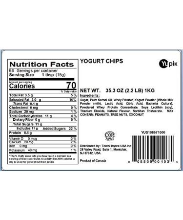 Yupik Yogurt Chips 2.2 lb - Healthy Snack Option | Low Calorie & Delicious - Buy Online on GoSupps.com