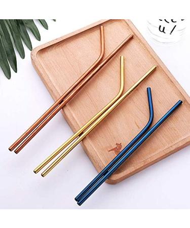 A Set of 8 Stainless Steel Straws Including 2 scrubbers Suitable for use in Beverages Reusable relatively Environmentally Friendly and Healthy - Buy Online on GoSupps.com