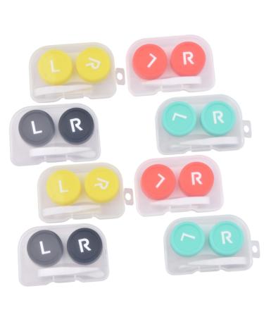 Solustre 8st contact lens container contact lens solution practical contact etui mirror container for contact lenses travel case for contact lens lens storage pp travel suitcase care