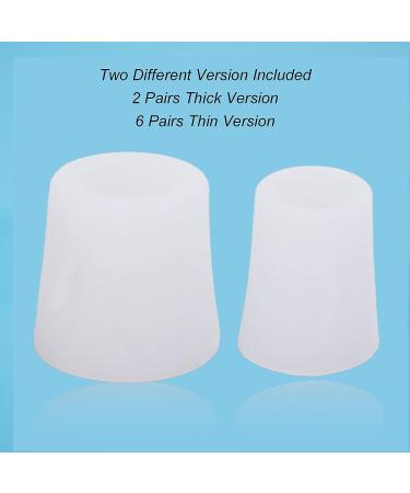8 Pairs Silicone Toe Separators | Toe Protectors for Women Men | Prevent Toe Rubbing | Toe Sleeve Cover - Buy Online on GoSupps.com