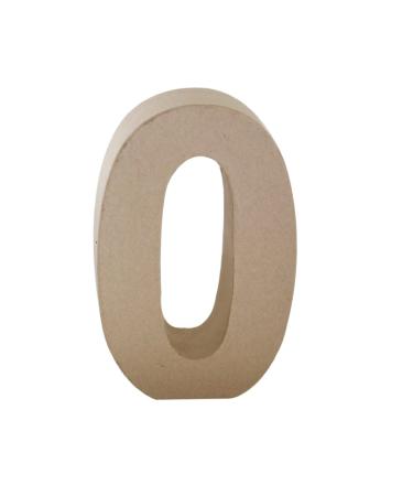 Papier Mache Number 0  4 4 in 0
