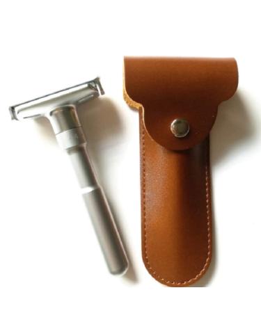 Travel Holder for Double Safety Razor | Pmandgk PU Leather Case for International Shipping - Buy Online on GoSupps.com