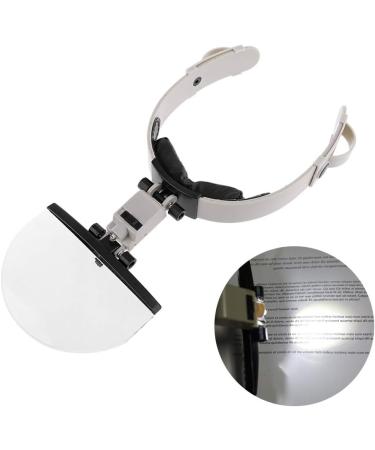 Large Lens Head Wearing Magnifying Glass with LED Illuminated Hand Free Reading Magnifier 2X 3.5X 4.5X 5.5X Small Gift - Buy Online on GoSupps.com