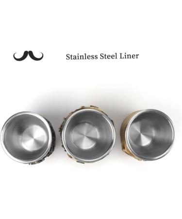 Stainless Steel Shaving Bowl Soap Cup for Foaming | Beard Brush Shaving Mug Skull Design - Buy Online on GoSupps.com