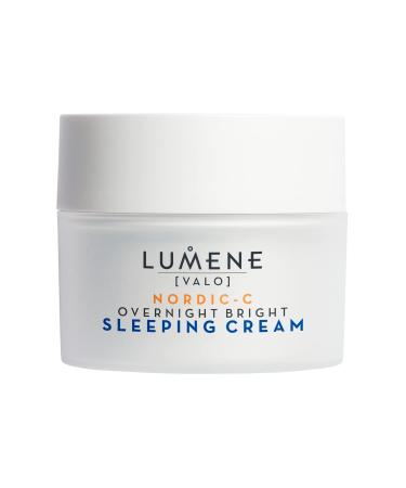 Lumene Nordic C Overnight Bright Sleeping Cream - Skin Brightening Face Cream with Vitamin C + Vitamin E - Hyaluronic Acid Moisturizer for All Skin Types (50mL)