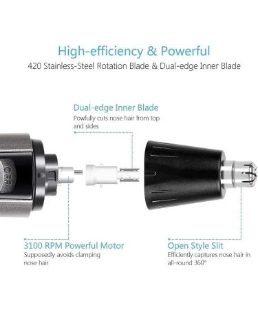 Best Men's Nose & Ear Hair Trimmer - Portable Battery-Operated Waterproof Stainless Steel - Shop Now - Buy Online on GoSupps.com