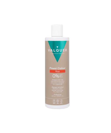 Valquer Professional Power Color Shampoo for Dyed Hair. Vegan and Sulfate Free (Red). Hair Color Enhancer - 400 Ml