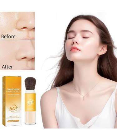 2024 New 3Pcs Mineral Powder Foundation Sunscreen - SPF 50 Loose Powder Sunscreen Setting Powder | Mineral Brush Powder | Oil Control Natural Matte Finish Powder Sunscreen For Face Makeup - 8g/0.28fl.oz - Buy Online on GoSupps.com