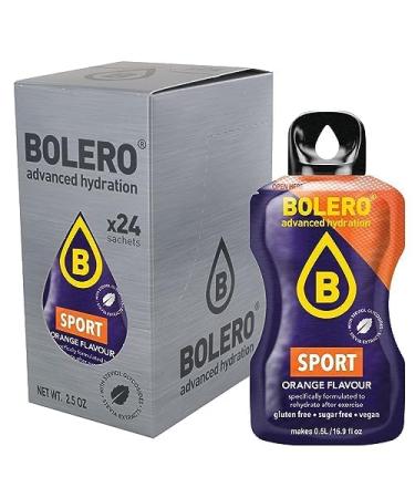Bolero Sport 24x3g | Sugar Free Juice Powder, Sweetened with Stevia + Vitamin C | for Kids and Sports | Gluten Free, Vegan |