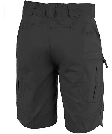 Men's Hiking Cargo Shorts - Multi Pocket Tactical Shorts for Outdoor Work and Golf - Black Small - Buy Online on GoSupps.com