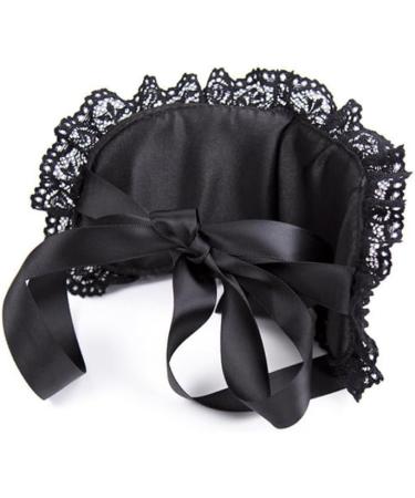Soft Lace Eye Mask - Adjustable Satin Sleeping Mask for Travel Meditation & Costume Parties - Black - Buy Online on GoSupps.com