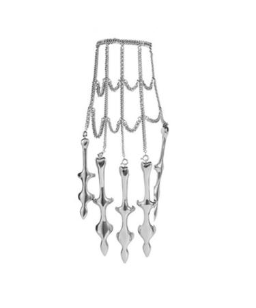 OralGos Unique Chain Hand Bracelet with Skeleton Hand Exoskeleton Accent Hand Chain Halloween Themed Bracelet Party Accessory