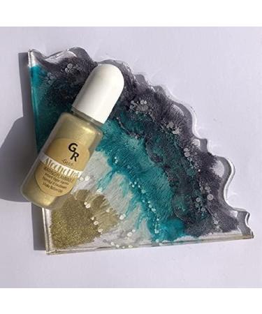 Alcohol Ink Set - 25 Colors Including White and Metallic Gold for Resin Art & Fluid Craft - Buy Online on GoSupps.com