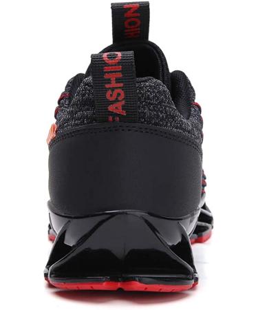 SKDOIUL Men's Sport Athletic Running Sneakers 11 Black/Red - Lightweight and Comfortable - Buy Online on GoSupps.com