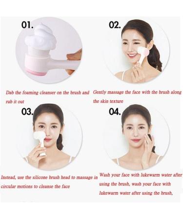 Chargenyang 2 in 1 Face Brush for Cleansing and Exfoliating - Double Sided Facial Cleaner for Deep Cleansing and Skin Care - Buy Online on GoSupps.com