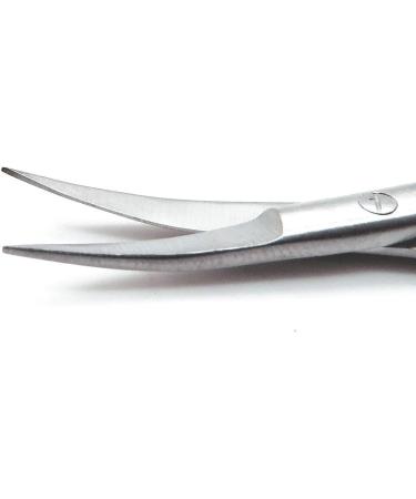 SANDBRSOS Cuticle Scissors Extra Fine Curved Professional Precise Pointed Tip Grooming kit for Eyebrow Eyelash Trim Nail and Dry Skin 12cm - Buy Online on GoSupps.com