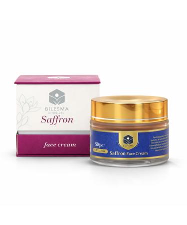 KAPRUKA Bilesma Saffron Face Cream - Moisturizer for Dry/Normal Skin - Reduces Dark Spots Under-Eye Circles Wrinkles - Saffron Turmeric Sandalwood 50ml