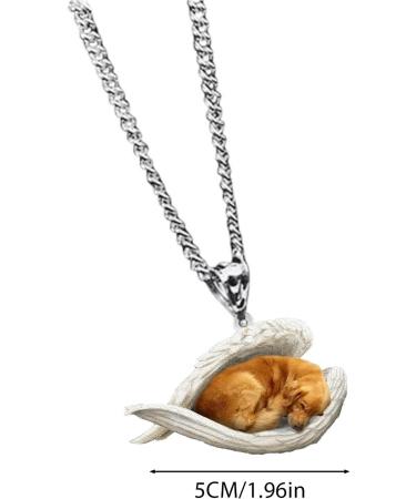 Lidssacde Pet Necklace with Sleeping Dog Trailer | Sweet Angel Gift for Animal Lovers | Perfect Gifts for Boys & Girls | Durable Chain Fastening | Shop Now! - Buy Online on GoSupps.com