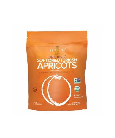 Amphora, Soft Dry Fruit Organic Apricots, 6 Ounce