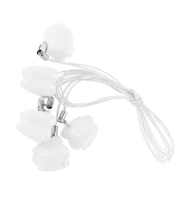 Verdant Touch Baby Tooth Box Plastic Baby Tooth Storage Box with Rope 5 Pack Tooth Saver Necklaces White